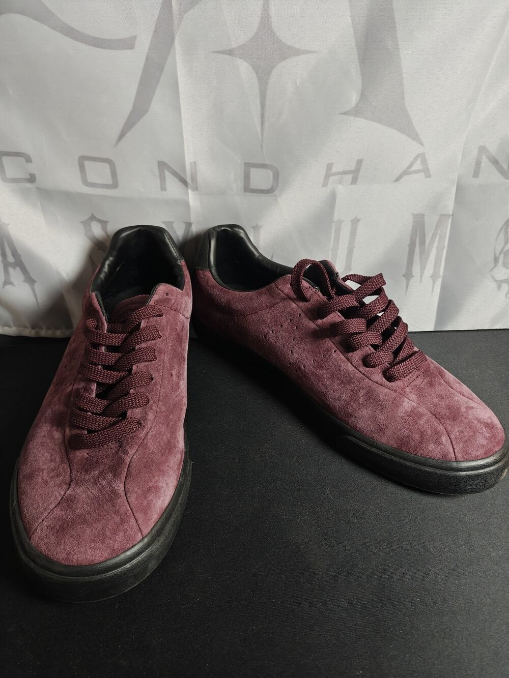 New Balance $95 Men's 11 Numeric 22 Wine Burgundy Suede Skate Shoe New Blems